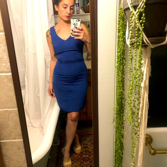 Navy/Royal blue H&M fitted dress - Picture 1 of 16